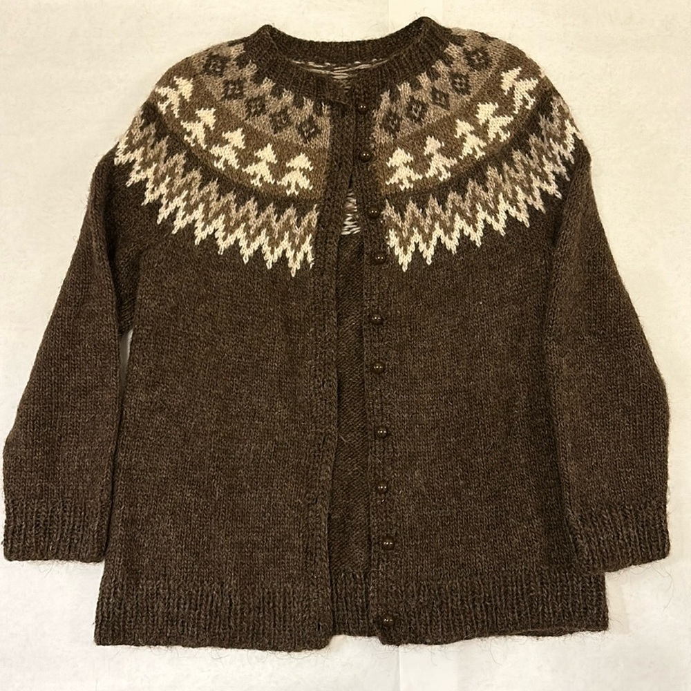 Vintage, handmade wool sweater/cardigan